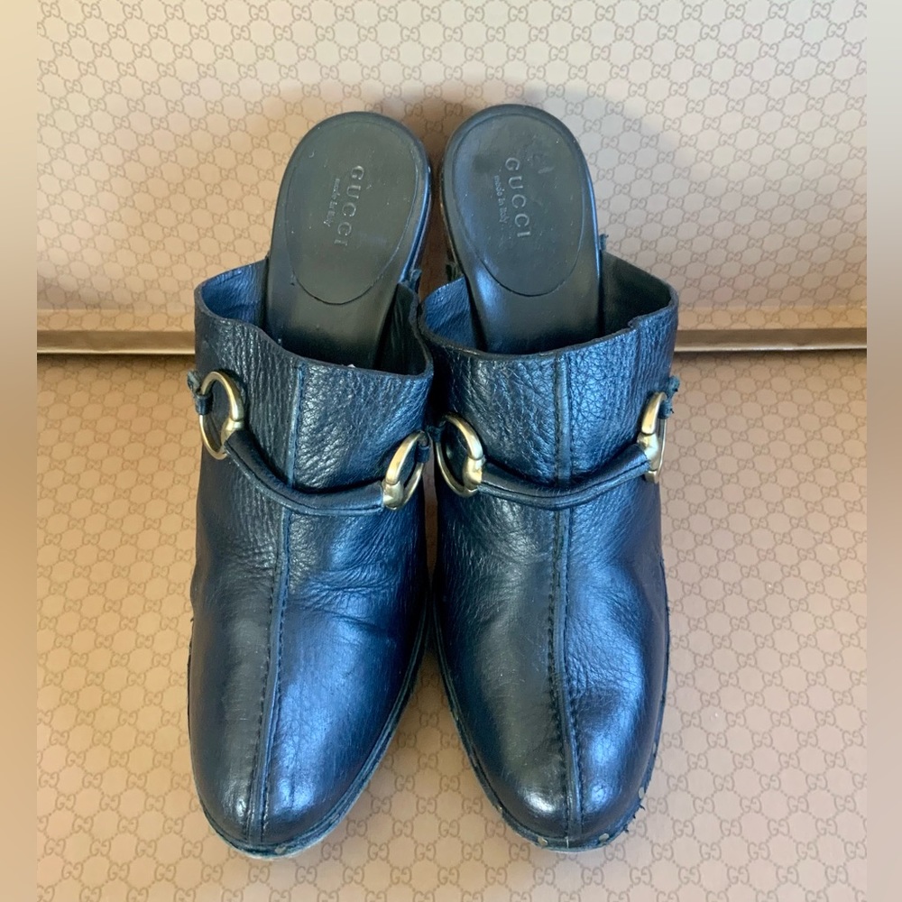 Preloved Vintage GUCCI horsebit Joplin mules/clogs 115173